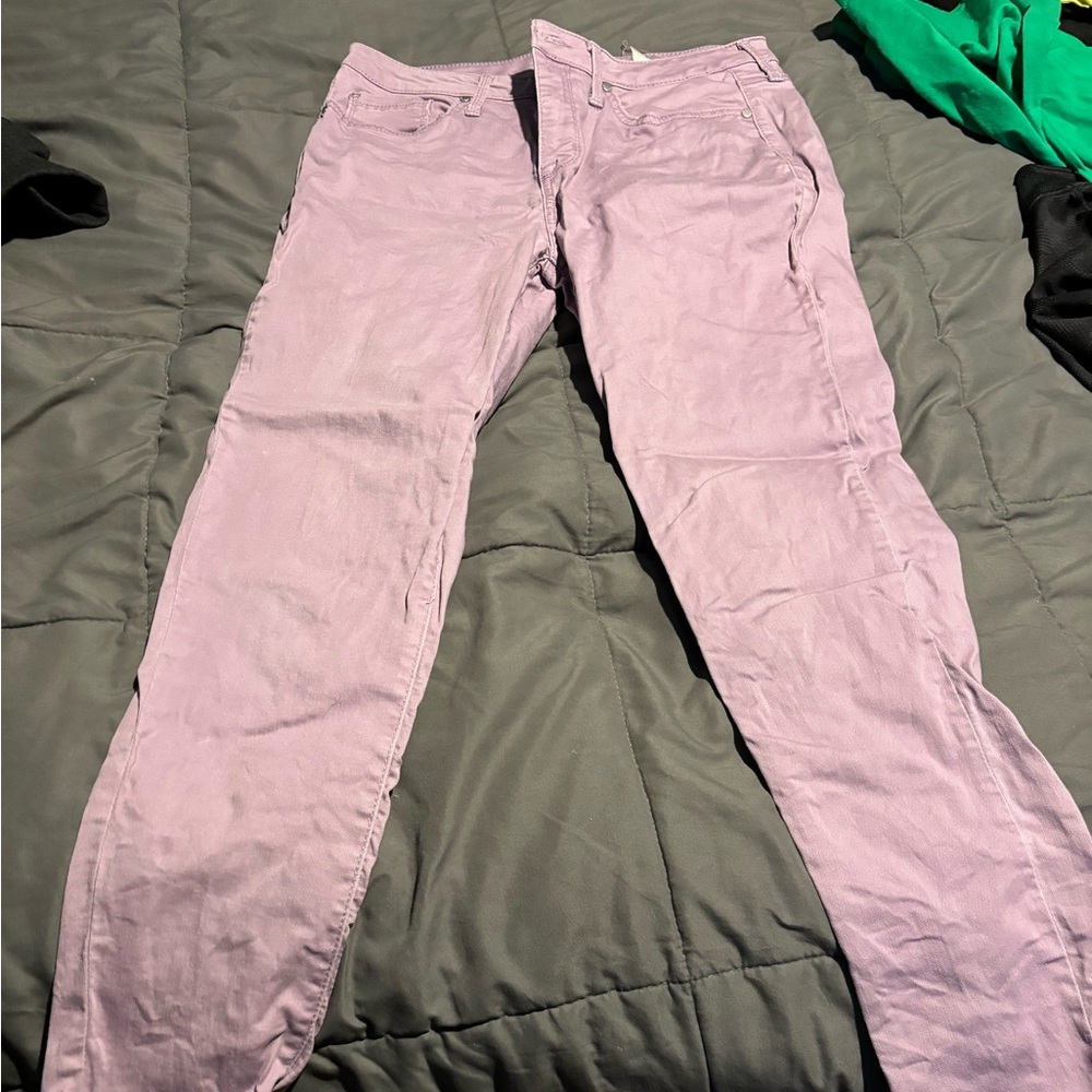 Purple skinny jeans
